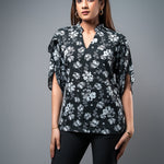 T058 | Chinese Collar Printed Top - Image 1