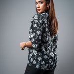 T058 | Chinese Collar Printed Top - Image 3