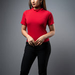 T121 l High Neck Crop T-Shirt - Image 4