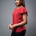 T041 l Eve Pleated Top - Image 5