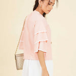 Layered Sleeve Chinese Collar Shirt - Image 6