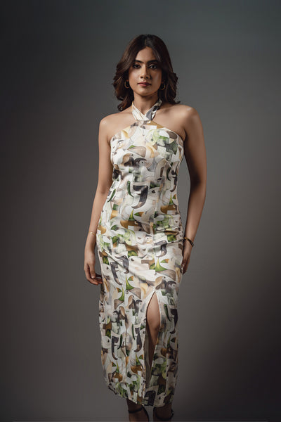 D227 l Surplice Wrap Maxi Dress