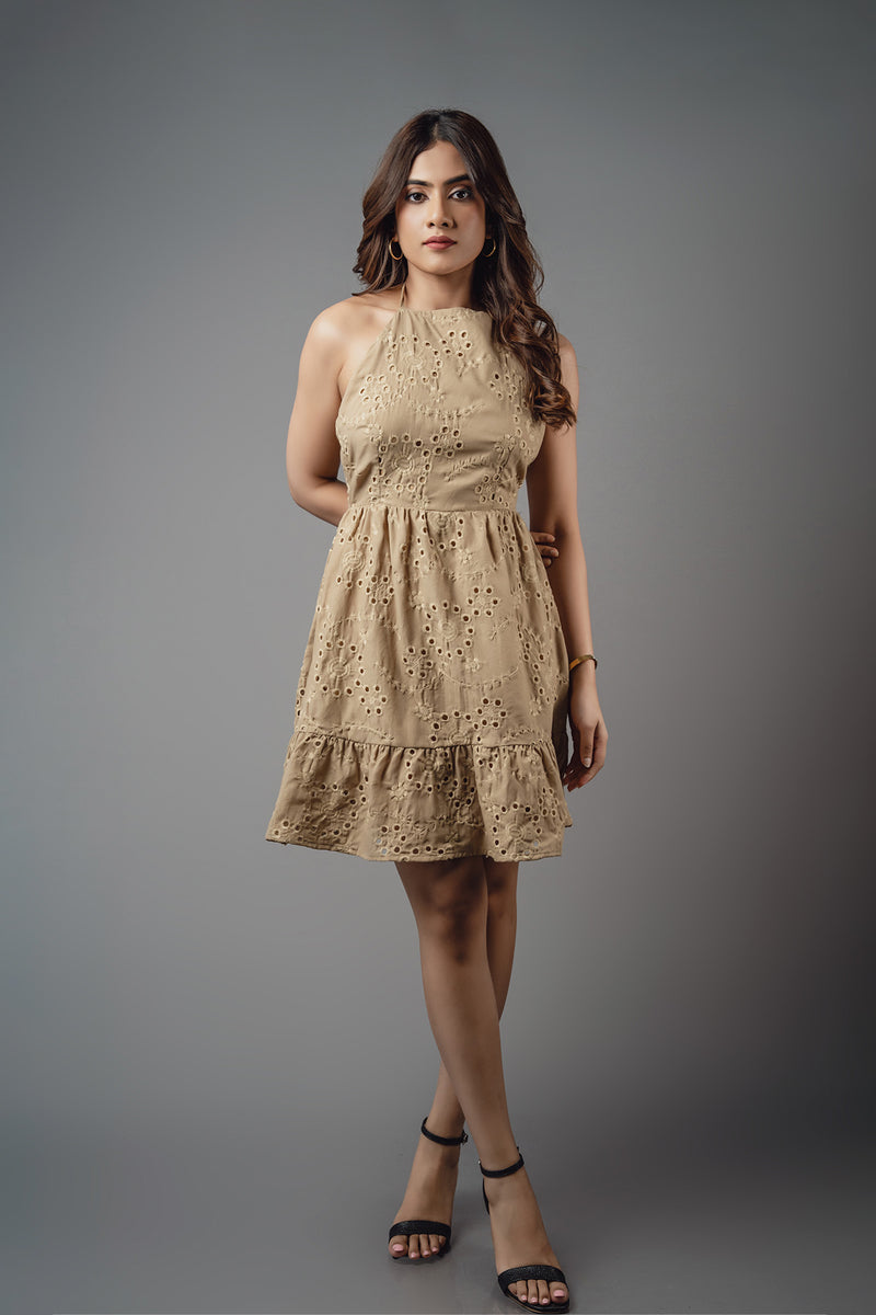 D223 l Noor Halter Mini Dress