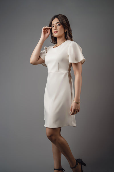 D126 l Balloon Sleeve Midi Dress