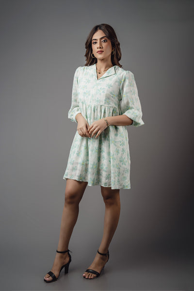 D045 l Floral Relaxed Mini Dress