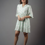 D045 l Floral Relaxed Mini Dress - Image 1