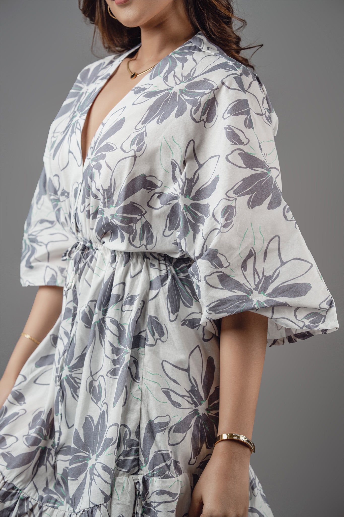 D053 | Front Tied Mini Dress