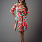 D063 l Front Knot Midi Dress - Image 1