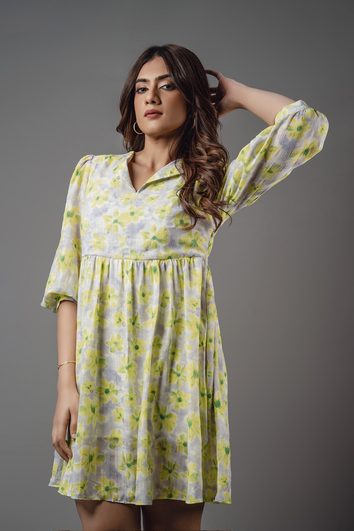 D045 | Floral Relaxed Mini Dress