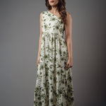 D117 l Printed One Shoulder Maxi Dress - Image 1