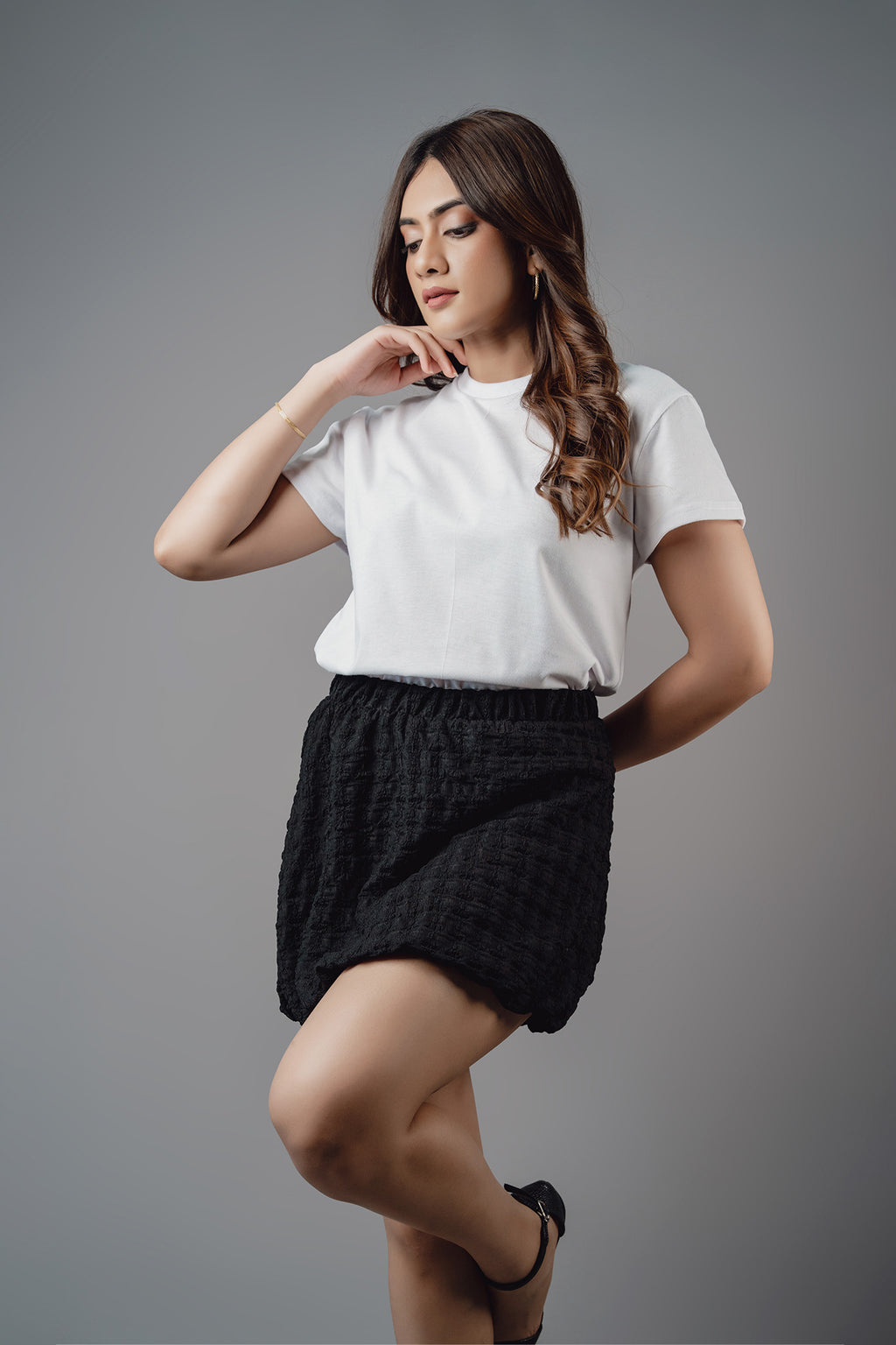 SK226 | Covel Mini Bubble Skirt