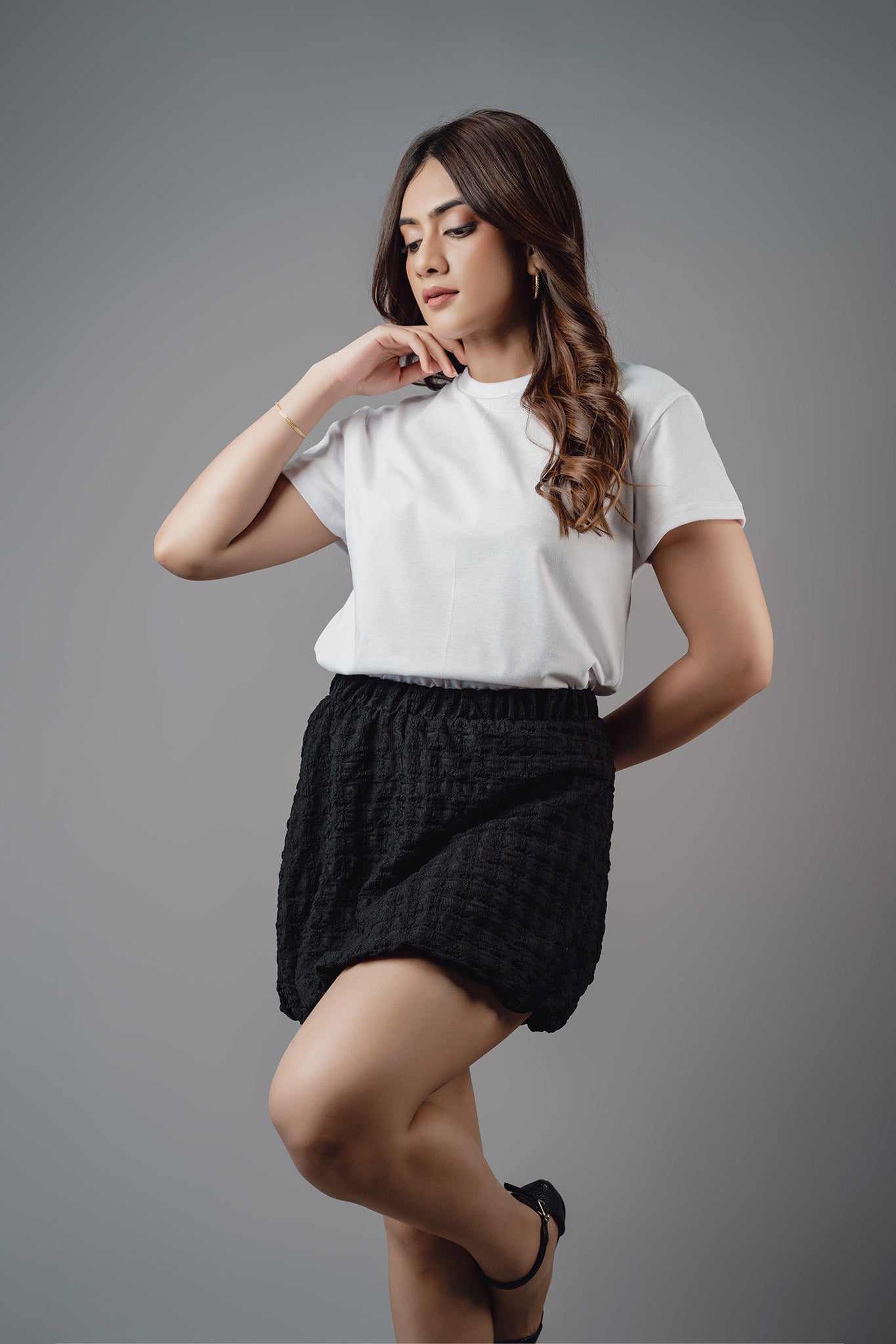 SK226 | Covel Mini Bubble Skirt
