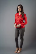 S070 | Shoulder Pleat Shirt