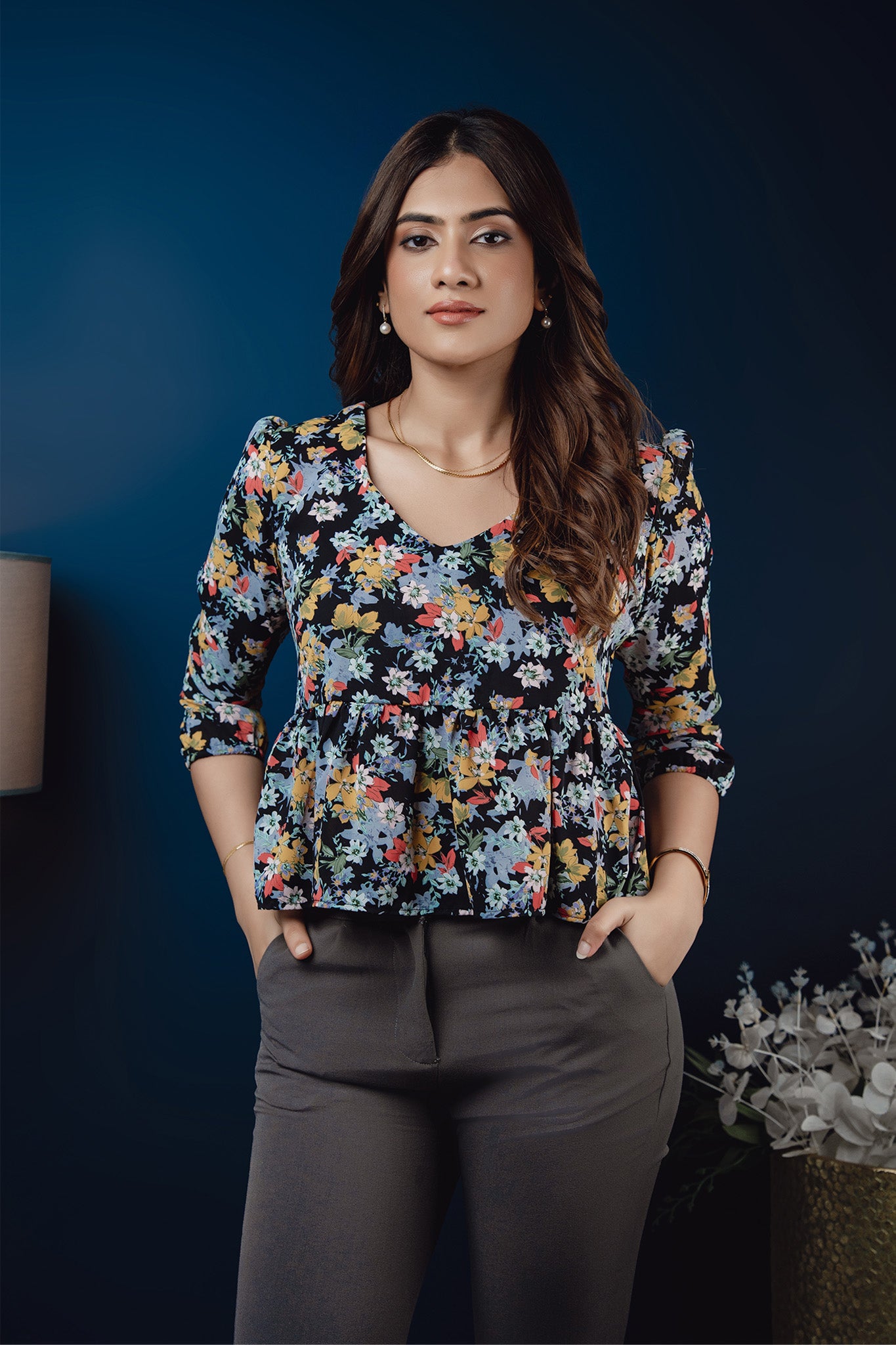 T124 | Long Puff Sleeve Top