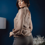 T071 l High Neck Gathered Top - Image 2