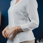 T020 l Lapel Detailed Top - Image 2