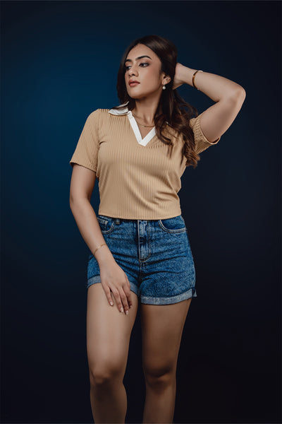T087 l Jonny Collar Rib Top