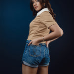 T087 l Jonny Collar Rib Top - Image 2