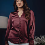 S067 l Lace Detailed Shirt - Image 1