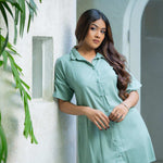 D159 l Mocha Mini Dress - Image 10