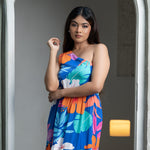Printed One Shoulder Maxi Dress - Image 1