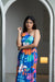 PRINTED ONE SHOULDER MAXI DRESS