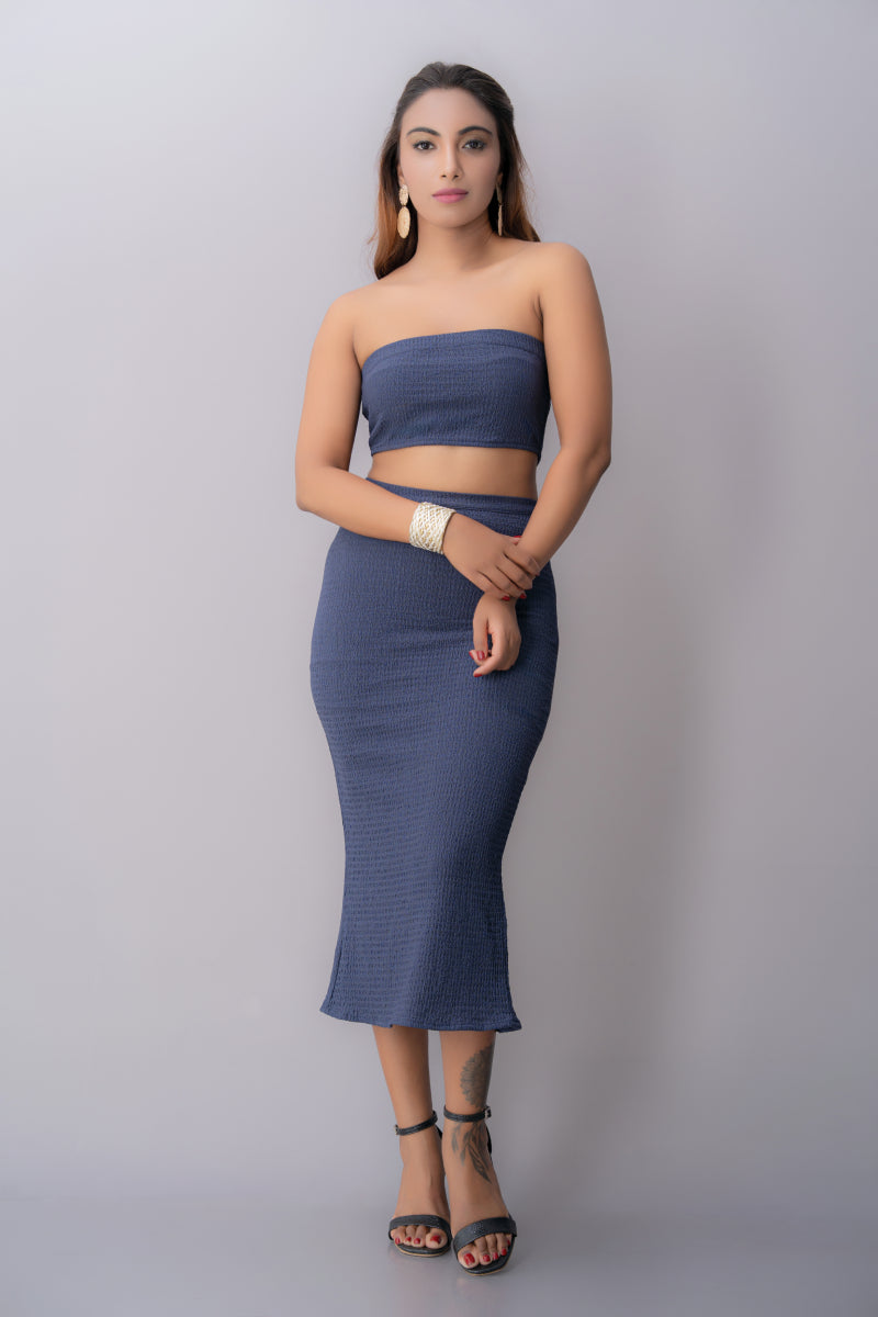 SK240 | Bubble Slit Skirt