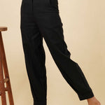 Bottom Pleated Linen Pant - Image 1