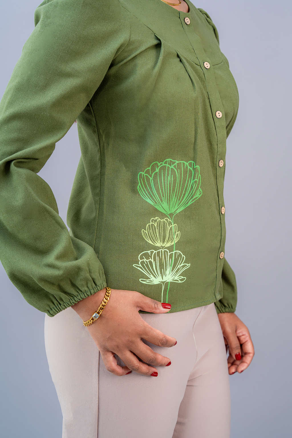 T200 | Leo Printed Shirt Top