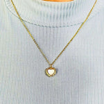Peach Heart Neckless Gold - Image 1