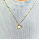 Peach Heart Neckless Gold - Image 1