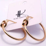 Knotted Earrings Gold - Image 1