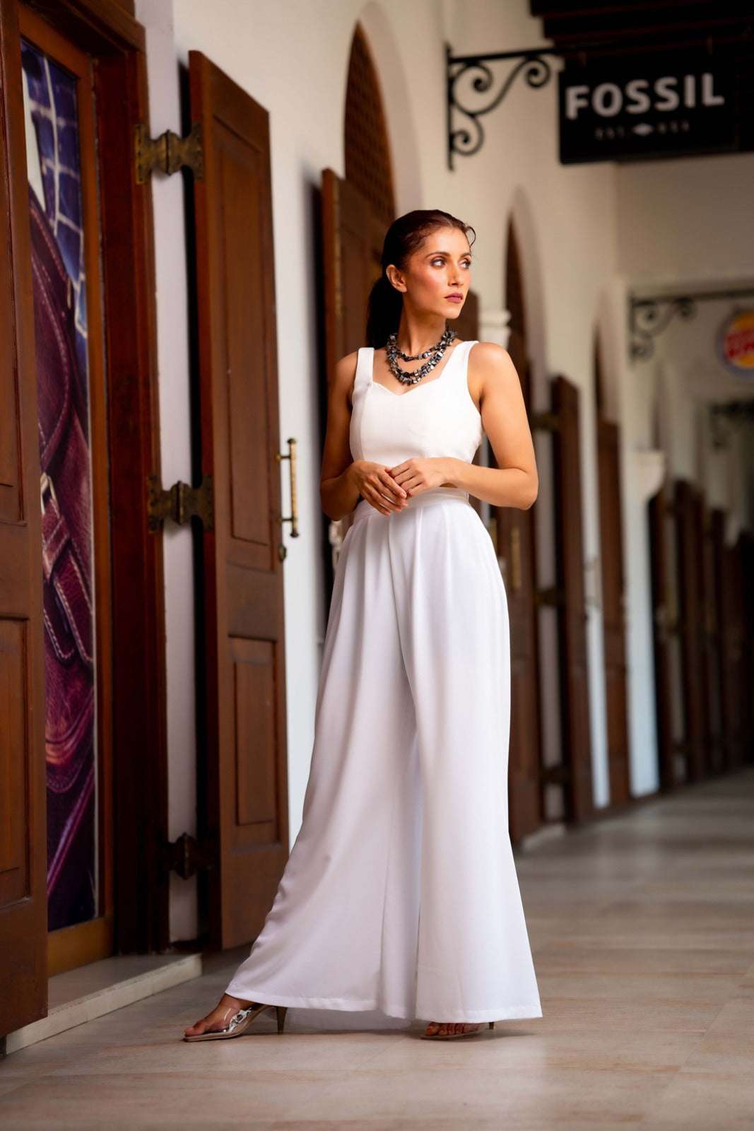 P029 l Pleated Flared Pant