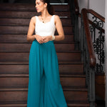 P029 l Pleated Flared Pant - Image 1