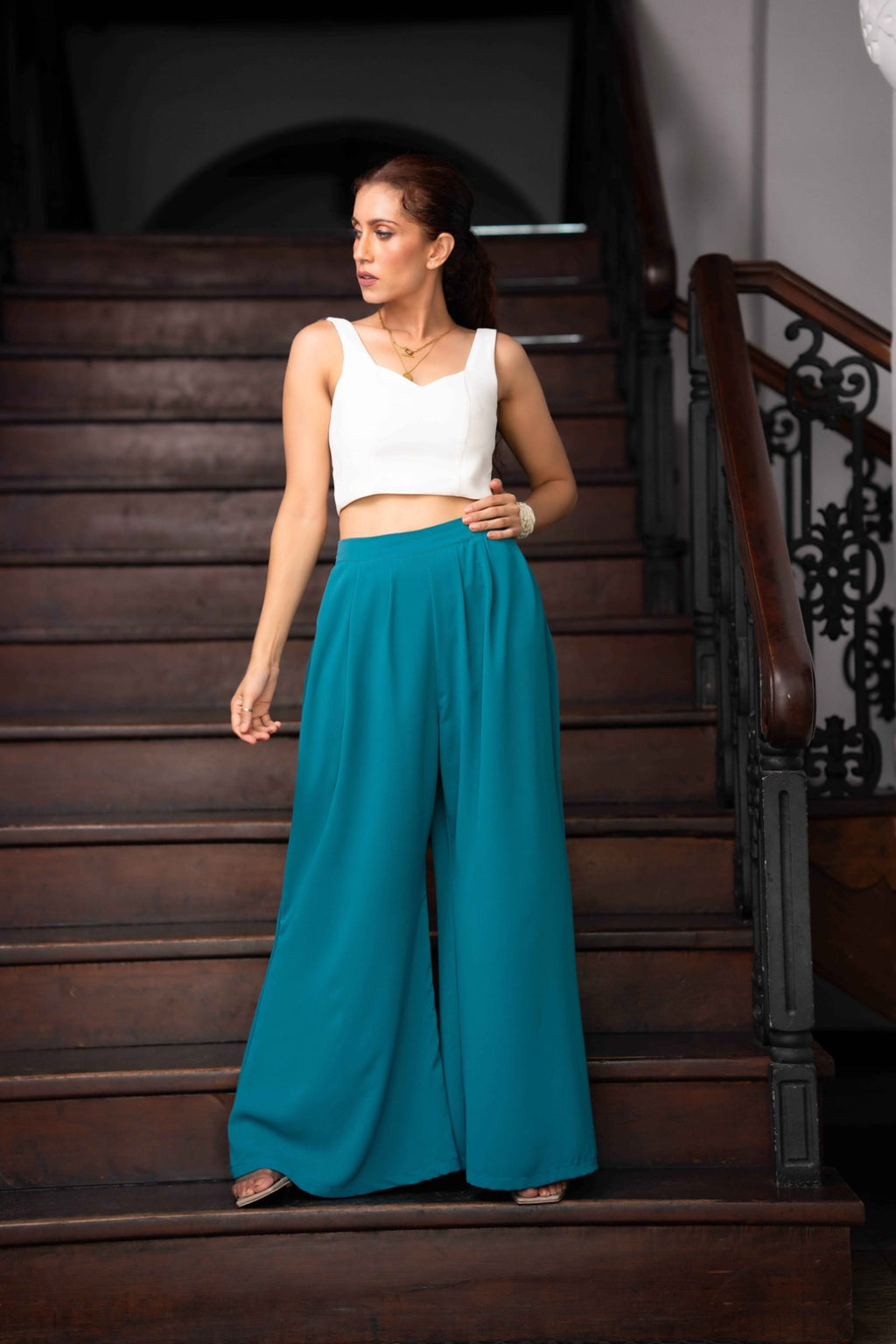 P029 | Pleated Flared Pant