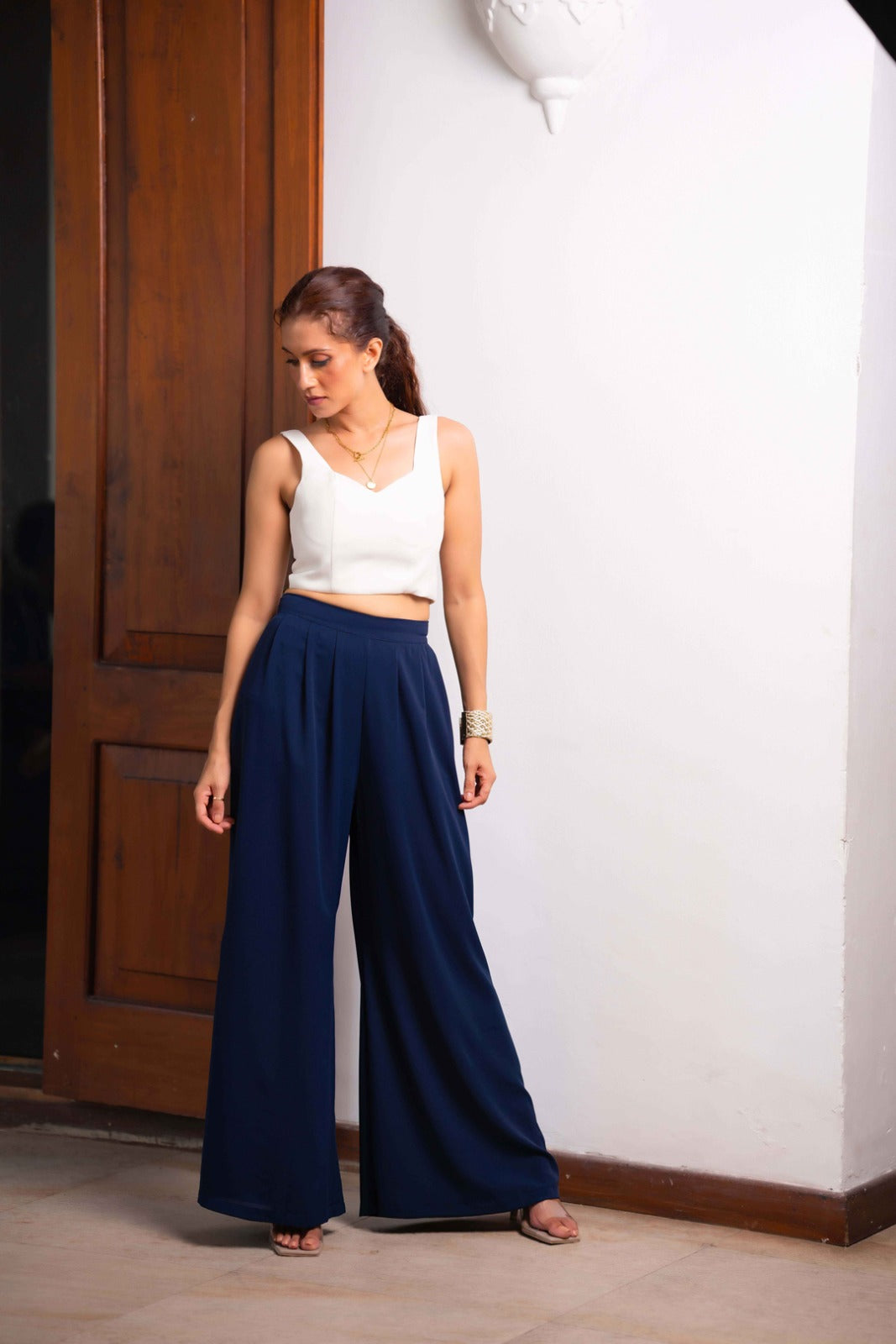 P029 | Pleated Flared Pant
