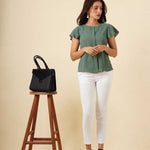 T041 l Eve Pleated Top - Image 5