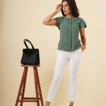 T041 l Eve Pleated Top - Image 6