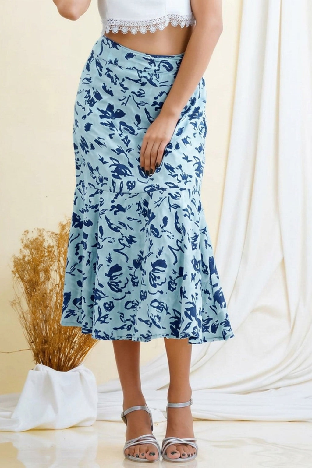SK056 | Printed Mermaid Skirt